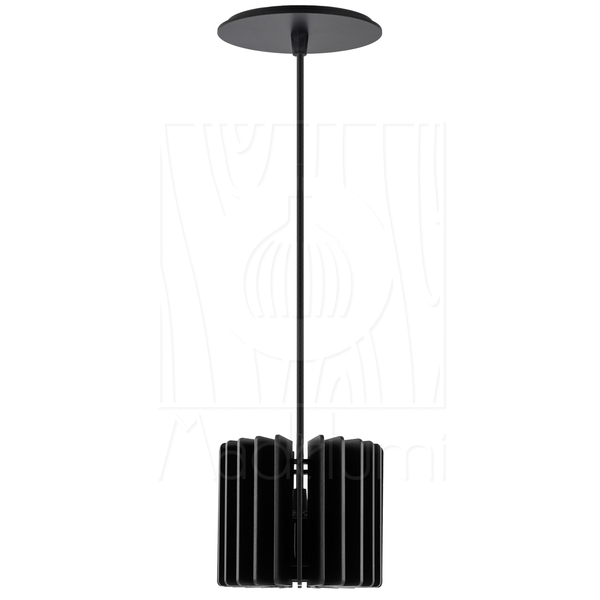 Luminária Pendente Pipe G Madeira E27 Decoração Moderno Preto