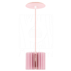 Luminária Pendente Pipe G Madeira E27 Decoração Moderno Rosa
