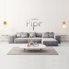 Luminária Pendente Pipe G Madeira E27 Pessego Moderno