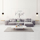 Luminária Pendente Pipe M Madeira E27 Decoração Moderno Marrom