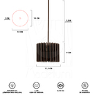 Luminária Pendente Pipe M Madeira E27 Decoração Moderno Marrom
