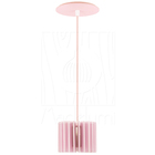 Luminária Pendente Pipe M Madeira E27 Decoração Moderno Rosa