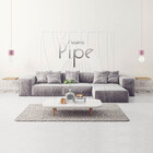 Luminária Pendente Pipe M Madeira E27 Decoração Moderno Rosa