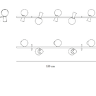 Luminaria Pendente Pivô 5 T9900-5 Golden Art