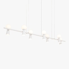 Luminaria Pendente Pivô 7 Branco T9900-7 Golden Art