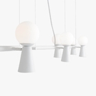 Luminaria Pendente Pivô 7 Branco T9900-7 Golden Art