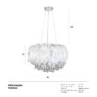 Luminária Pendente Pluma - Lustre - Cristal