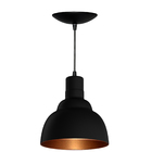 Luminaria Pendente Prv - Preto Fosco / Bronze