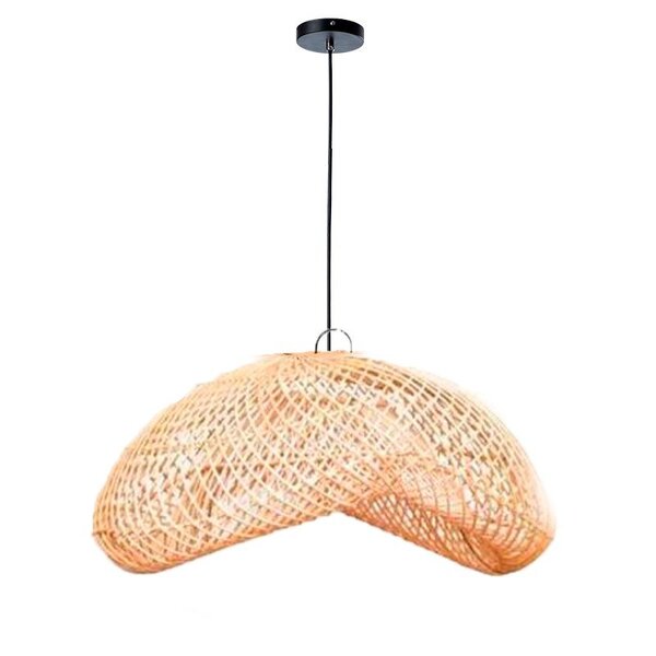 Luminária Pendente Rattan Orgânica Fibra Natural Lili Casa 1x