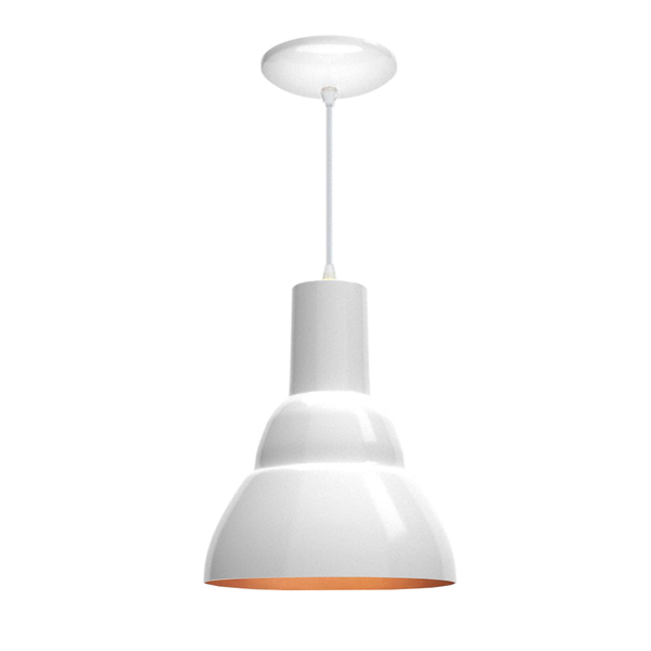 Luminária Pendente Refletor Prv Branco / Cobre
