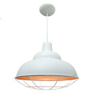 Luminária Pendente Retro Colméia 36cm C/grade Branco C/cobre