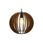 Luminária Pendente Ripado Bola 30cm Mesa Balcão Bancada Área