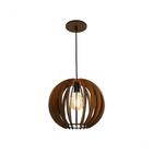 Luminária Pendente Ripado Bola 30cm Mesa Balcão Bancada Área