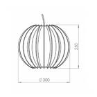 Luminária Pendente Ripado Bola 30cm Mesa Balcão Bancada Área