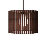 Luminária Pendente Sirius Modelo Ripado - Marrom