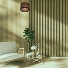 Luminária Pendente Sirius Modelo Ripado - Marrom