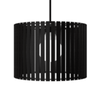 Luminária Pendente Sirius Modelo Ripado - Preta