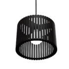 Luminária Pendente Sirius Modelo Ripado - Preta