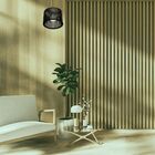 Luminária Pendente Sirius Modelo Ripado - Preta