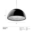 Luminária Pendente Skygarden 60 Cm - Preto