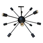 Luminária Pendente Sputnik Átomo 80cm Preto Moderno 12 Lâmpad