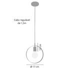 Luminária Pendente Teto Anel Círculo Lavabo Sala Hall Cobre