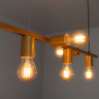 Luminária Pendente Teto Lustre Sala 5 Lâmpadas E27 Dourado
