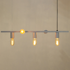 Luminária Pendente Teto Lustre Sala Cozinha Balcão E27 Prata