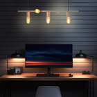 Luminária Pendente Teto Lustre Sala Cozinha Balcão E27 Prata