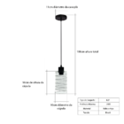 Luminária Pendente Teto Moderno Track Linhas Quarto Sala Banc