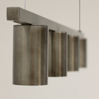 Luminária Pendente Teto Trilho Mesa Jantar Bronze 80cm