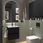 Luminária Pendente Teto Tubo Duplo Lavabo Banheiro Prata