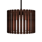 Luminária Pendente Tóquio Modelo Ripado - Marrom