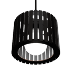 Luminária Pendente Tóquio Modelo Ripado - Preta