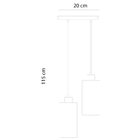 Luminária Pendente Track Quarto Sala Balcão 2 Lâmpadas E27 Bi