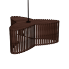 Luminária Pendente Trevo Modelo Ripado - Marrom