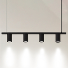 Luminária Pendente Trilho De Teto Balcão Mesa Preto 80cm