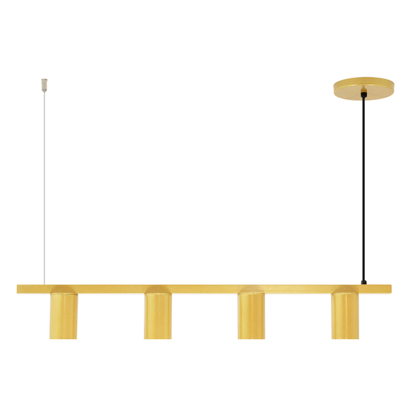 Luminária Pendente Trilho Teto Balcão Gourmet Dourado 80cm