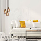 Luminaria Pendente Tripla Koni E27 Madeira Mdf Cr Desmontada