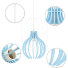 Luminária Pendente Triplo Madeira Bali 20cm Cq Soquete E27 Az