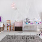 Luminária Pendente Triplo Madeira Bali 20cm Cr Rosa Claro