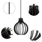 Luminária Pendente Triplo Madeira Bali 20cm Cr Soquete E27 Pr