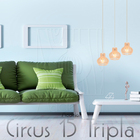 Luminária Pendente Triplo Madeira Circus 15cm Cq Pessego