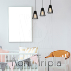 Luminária Pendente Triplo Madeira Koni 20cm Cq Preto