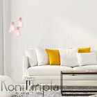 Luminária Pendente Triplo Madeira Koni 20cm Cr Rosa Claro