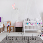 Luminária Pendente Triplo Madeira Koni 20cm Cr Rosa Claro