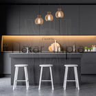 Luminária Pendente Triplo Madeira Nacar 18cm Cq Rústico