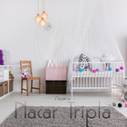 Luminária Pendente Triplo Madeira Nacar 18cm Cr Pessego