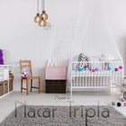 Luminária Pendente Triplo Madeira Nacar 18cm Cr Soquete E27 R