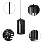 Luminária Pendente Triplo Madeira Paladio Cq Preto Sala